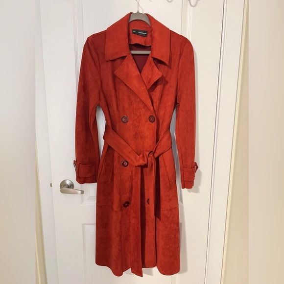 Sfera Collection Jackets & Blazers - Sfera Collection Vibrant Orange Trench Coat